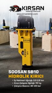 Soosan sb10 hidrolik kaya kırıcı